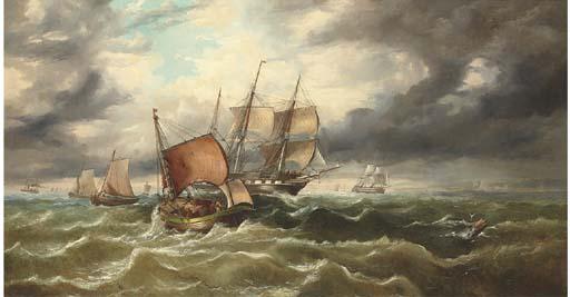 George Chambers, Sen. - Warships Running Through The Fishing Fleet Offshore