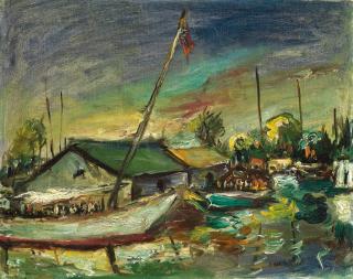 George Chann - Boats at Dock