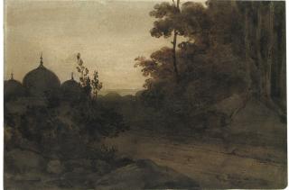 George Chinnery - A Bengal landscape, dusk