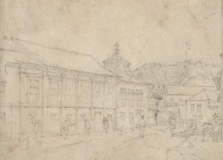 George Chinnery - A street in Macao