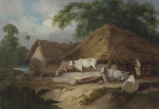 George Chinnery - A village scene, Bengal