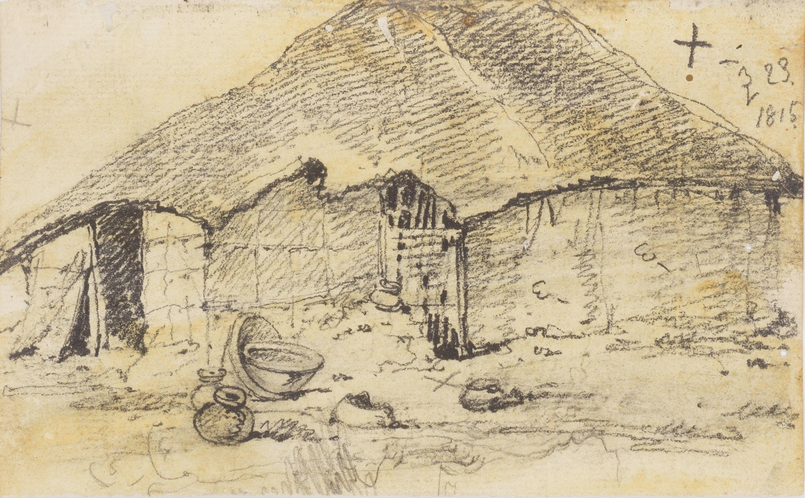 George Chinnery - An Indian dwelling