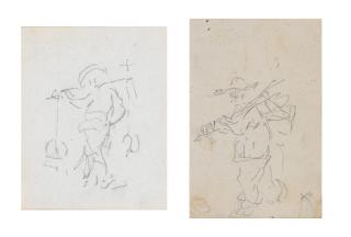 George Chinnery - Chinese figure studies, a set of two