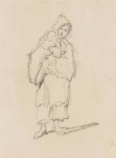 George Chinnery - Study of a seated Tanka woman; and Study of a Tanka woman and child