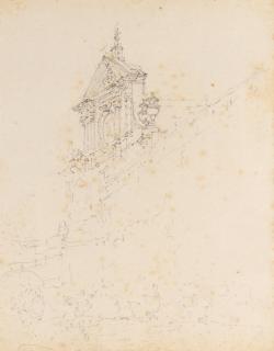 George Chinnery - Study of Sao Domingo\'s Church, Macau