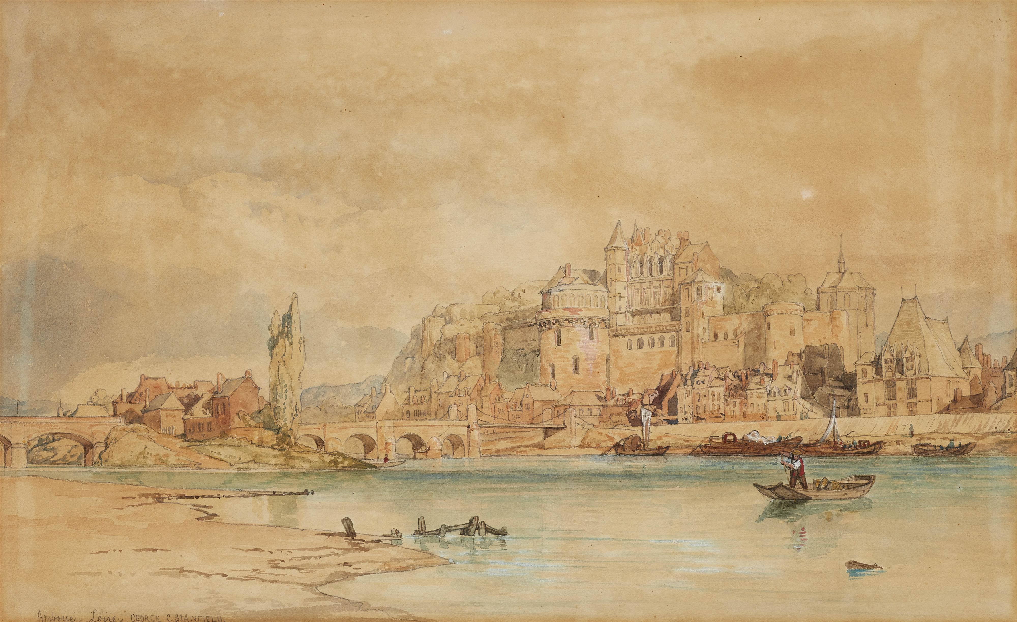 George Clarkson Stanfield - Ansicht von Amboise an der Loire