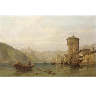 George Clarkson Stanfield - Lago Lugano