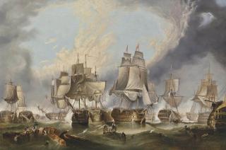 George Clarkson Stanfield - The Battle of Trafalgar, 21st October 1805