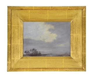 George Clausen, R.A., R.I., R.W.S. - Landscape at dusk