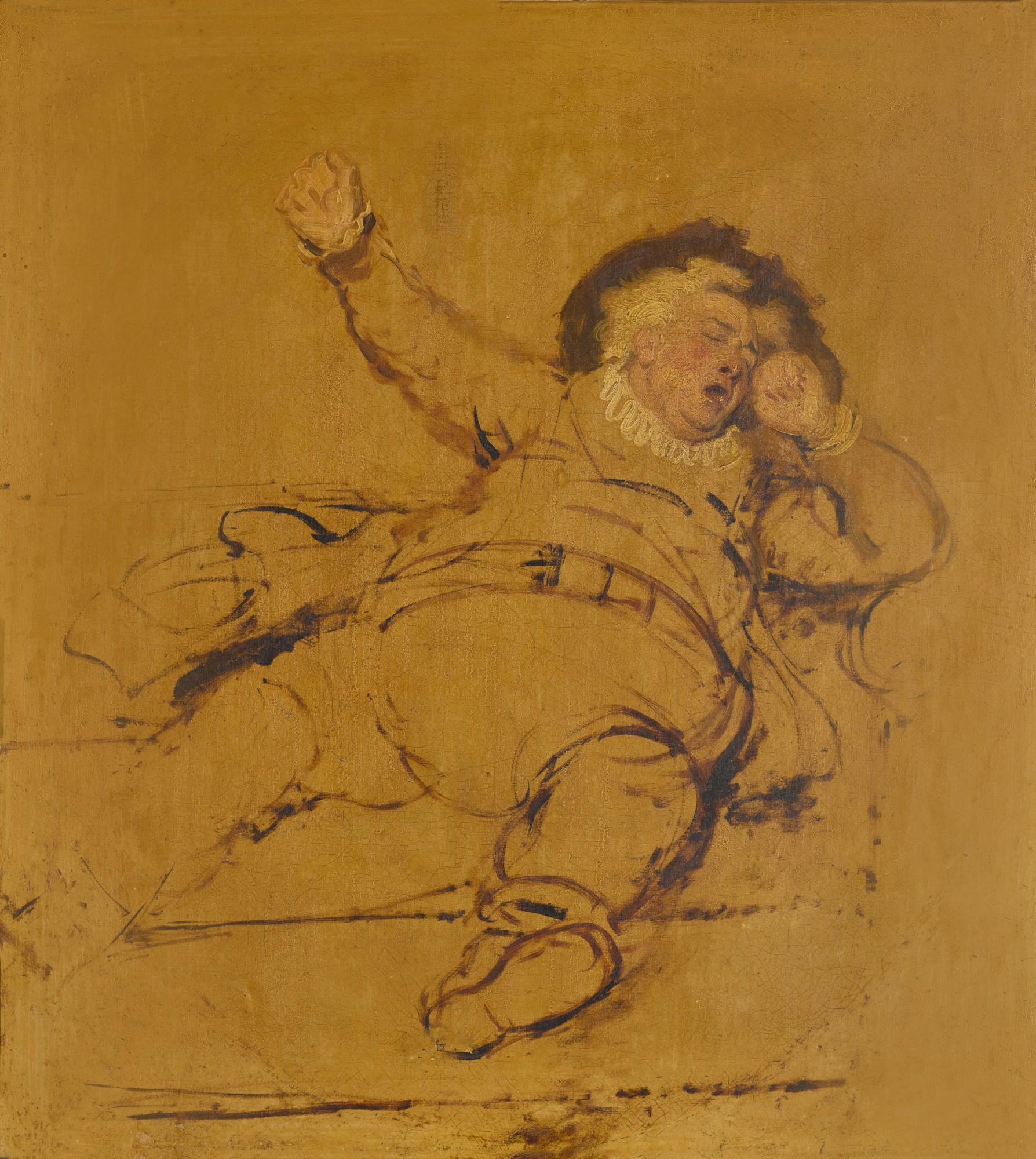 George Clint, A.R.A. - Falstaff Awaking, a sketch