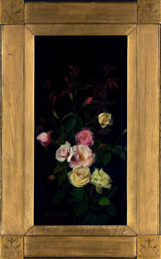 George Cochran Lambdin - Pink and Yellow Roses