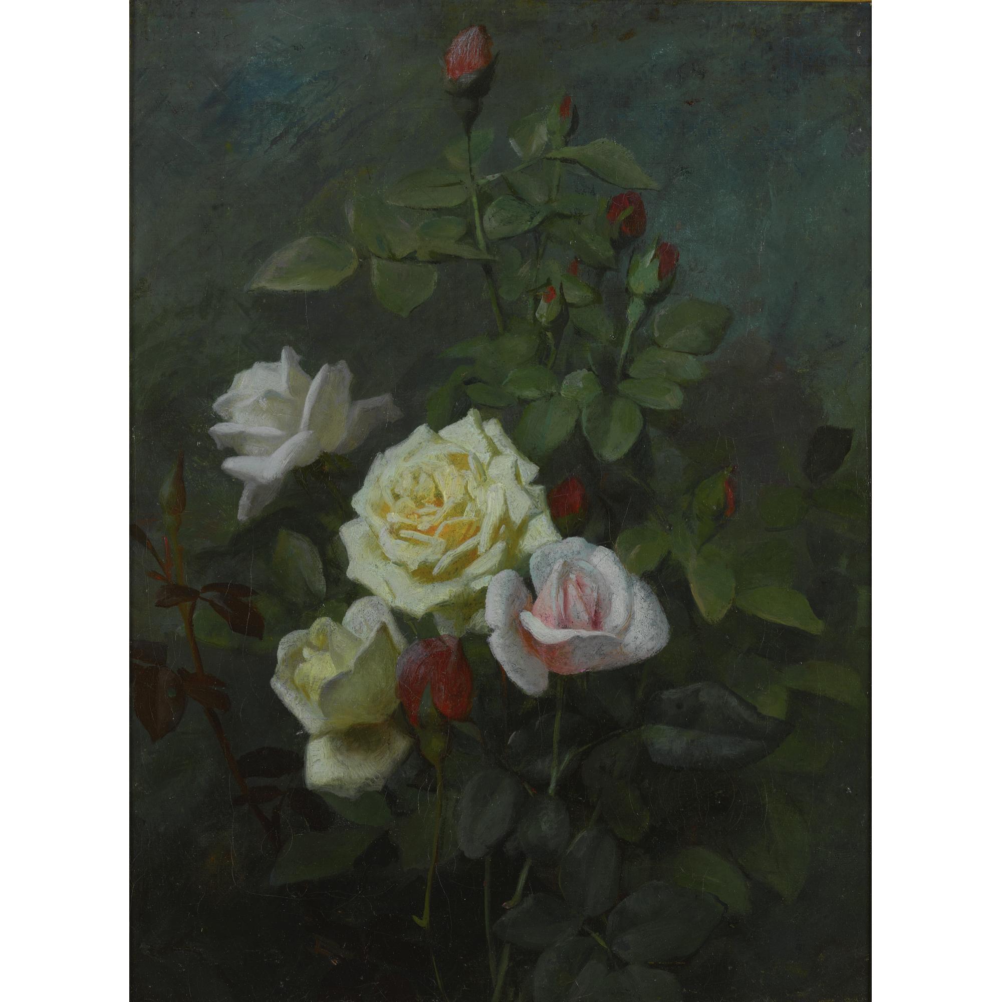 George Cochran Lambdin - Roses:  A Pair Of Still Lifes