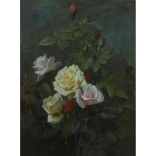 George Cochran Lambdin - Roses:  A Pair Of Still Lifes