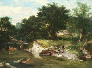 George Cole - A stream in the forest
