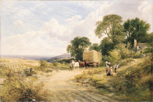 George Cole - Carting the Ripe Harvest, Coombe