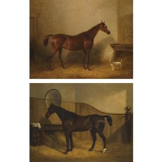 George Cole - Portrait Of A Hunter With A Dog; And Portrait Of A Hunter In A Box