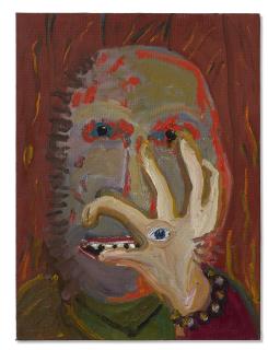 George Condo - Face with Hand