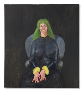 George Condo - Girl with Green Hair