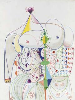 George Condo - Multi Colored Dancer