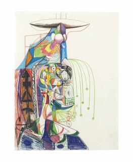 George Condo - Multicolored Abstract Portrait