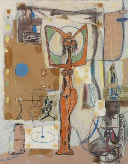 George Condo - Pink Nude in Prison