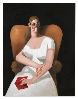 George Condo - Woman On Brown Chair