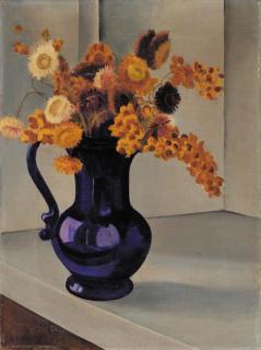 George Copeland Ault - Straw Flowers and Bittersweet