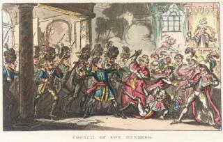 George Cruikshank - Counsil of Five Hundred