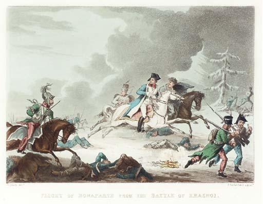 George Cruikshank - Flight of Bonaparte from the Battle of Krasnoi