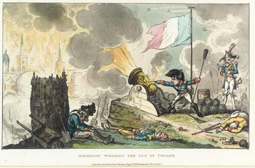 George Cruikshank - Napoleon working the Gun at Toulon