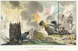 George Cruikshank - Napoleon working the Gun at Toulon