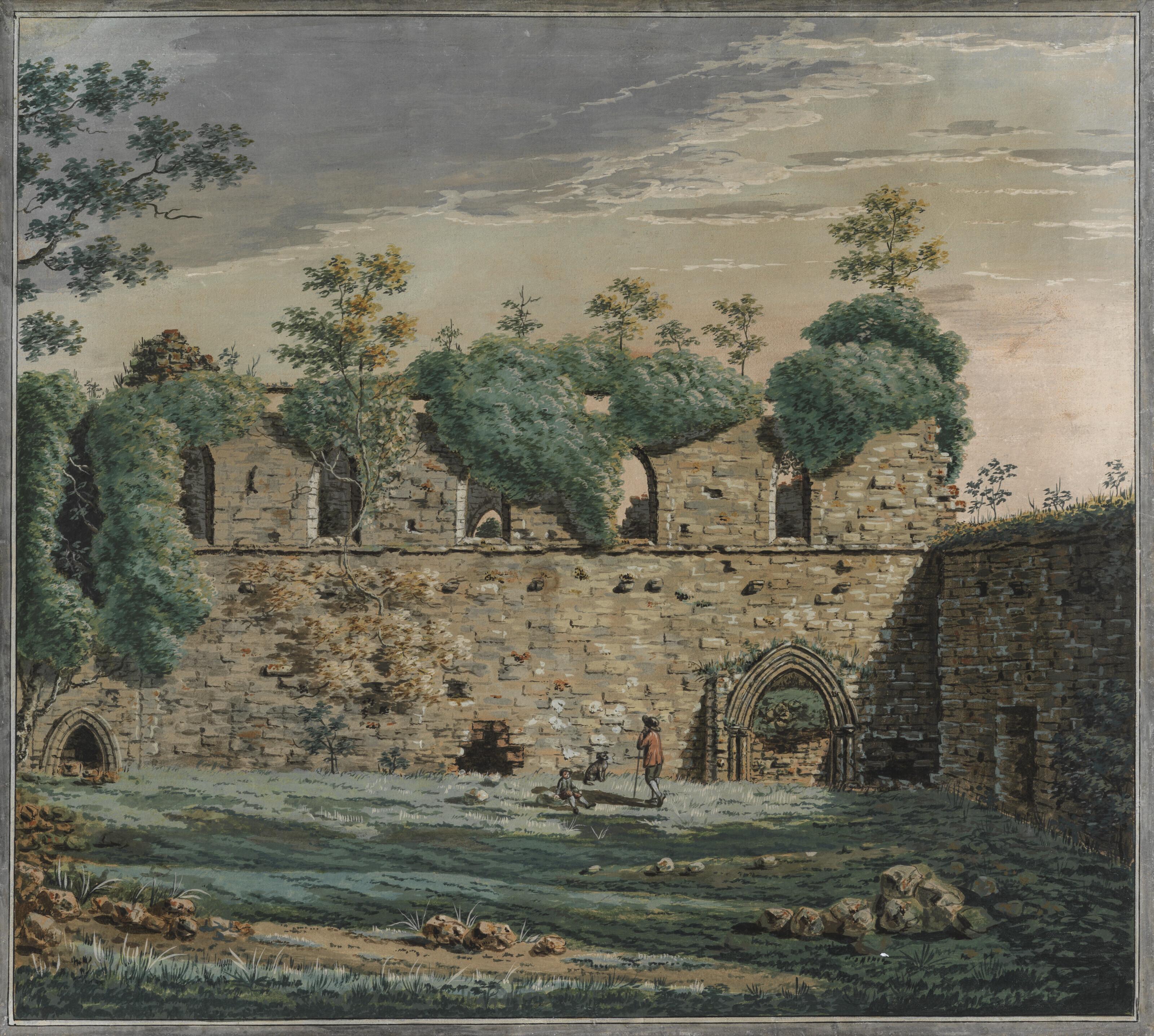 George Cuitt The Elder - Ruined ecclesiastical buildings, possibly Easby Abbey