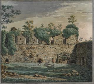 George Cuitt The Elder - Ruined ecclesiastical buildings, possibly Easby Abbey