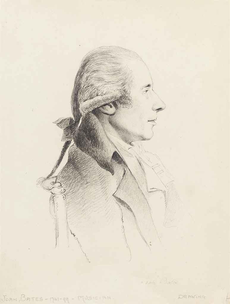George Dance, R.A., F.S.A. - Portrait of the musician, Joah Bates (Halifax 1741-1799 London)