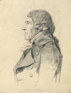 George Dance, R.A., F.S.A. - Portrait studies of Sir Charles Pratt, 1st Earl Camden (1714-1794), Caleb Whitefoord (1734-1810) (illustrated), and Charles Bingham, Earl of Lucan (1735-1799)
