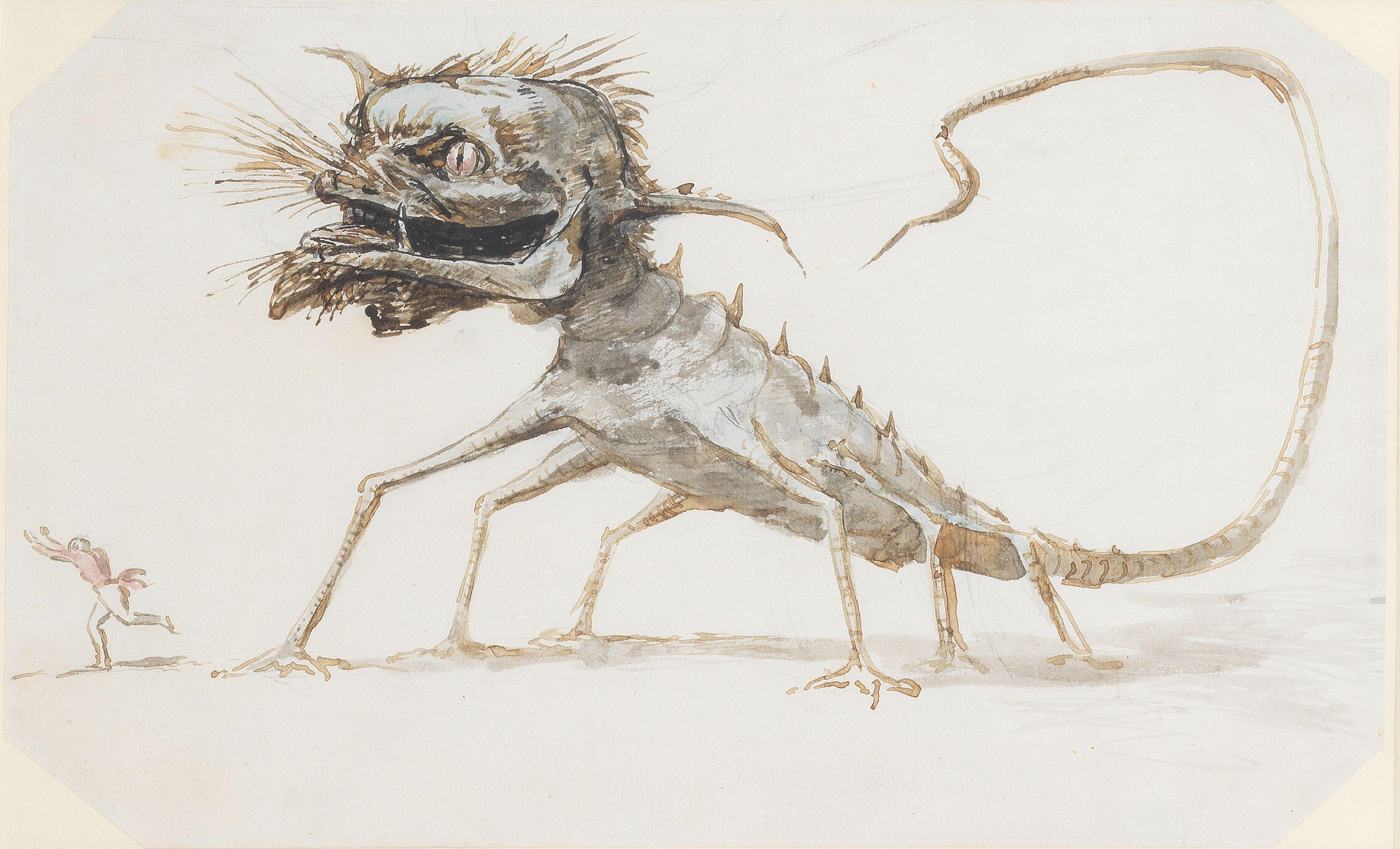 George Dance The Younger - A Man Fleeing From A Six-Legged Monster