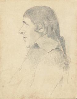 George Dance - Portrait of a man in profile, said to be Thomas Stothard (1755-1834)
