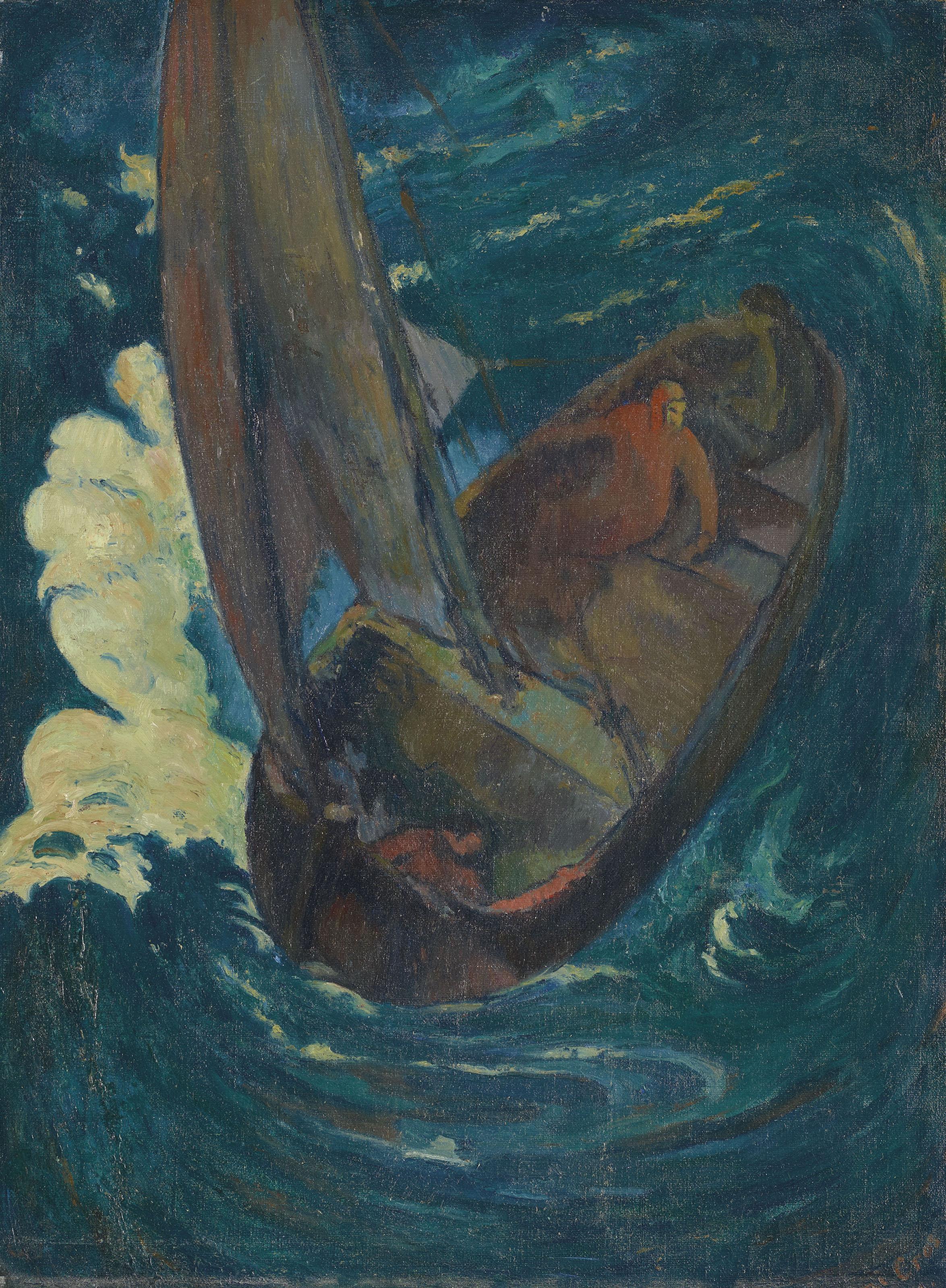 George-Daniel De Monfreid - Homme dans une barque (d\'après Paul Gauguin, \