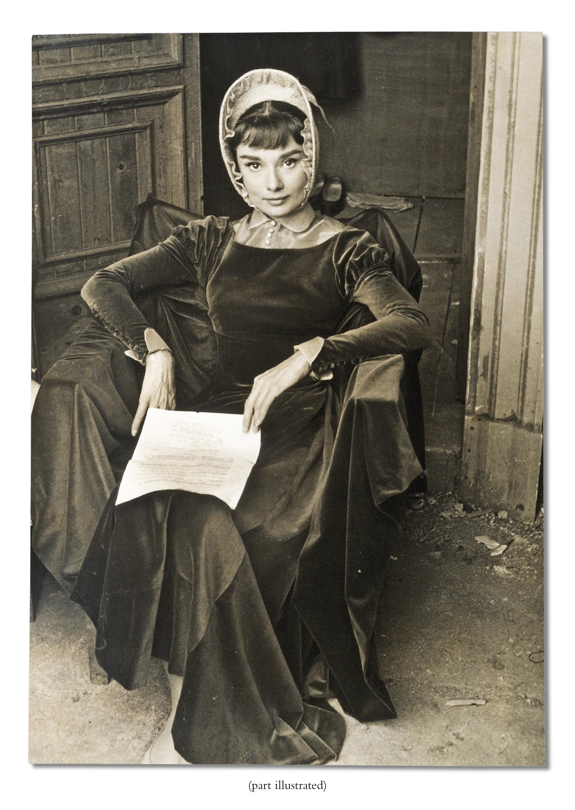 George Daniell - Audrey Hepburn as Natasha Rostov in the 1956 Paramount production War and Peace, Rome, 1955  two gelatin silver publicity portraits  one with stamped photographer\'s credit (verso)