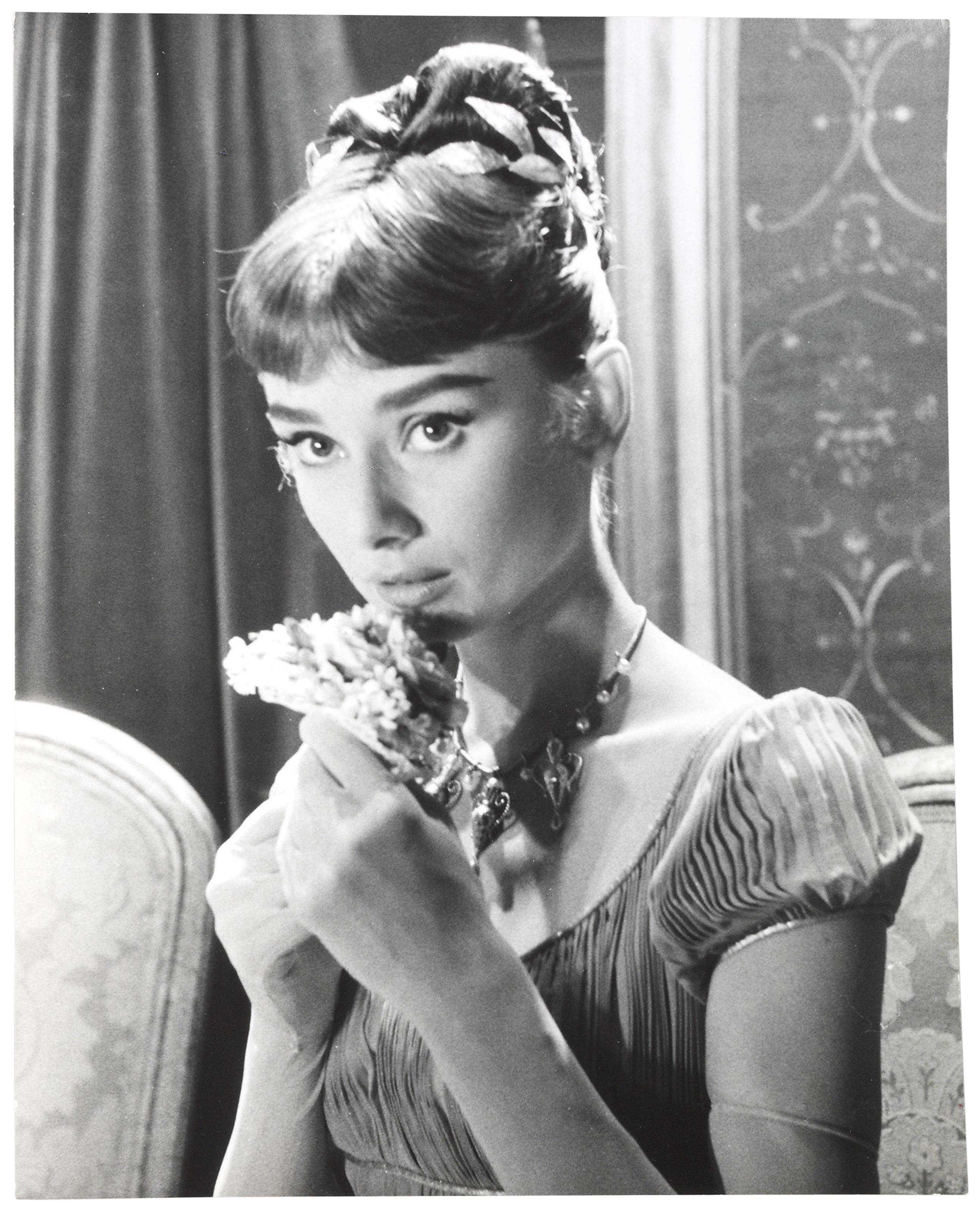 George Daniell - Two gelatin silver publicity portraits; Audrey Hepburn as Natasha Rostov in the 1956 Paramount production War and Peace, Rome, 1955