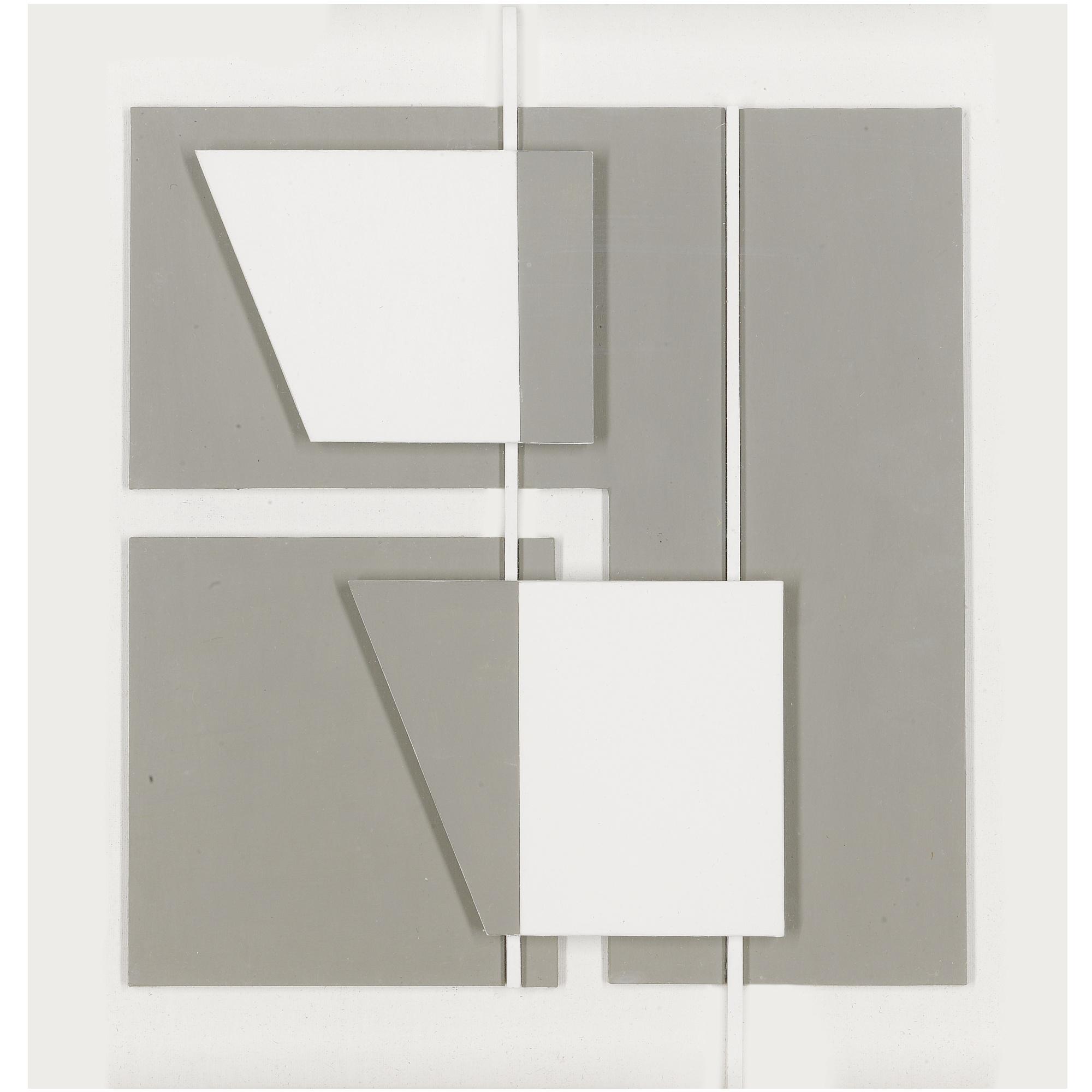 George Dannatt - Relief Construction Deep Grey And White