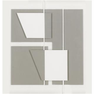 George Dannatt - Relief Construction Deep Grey And White