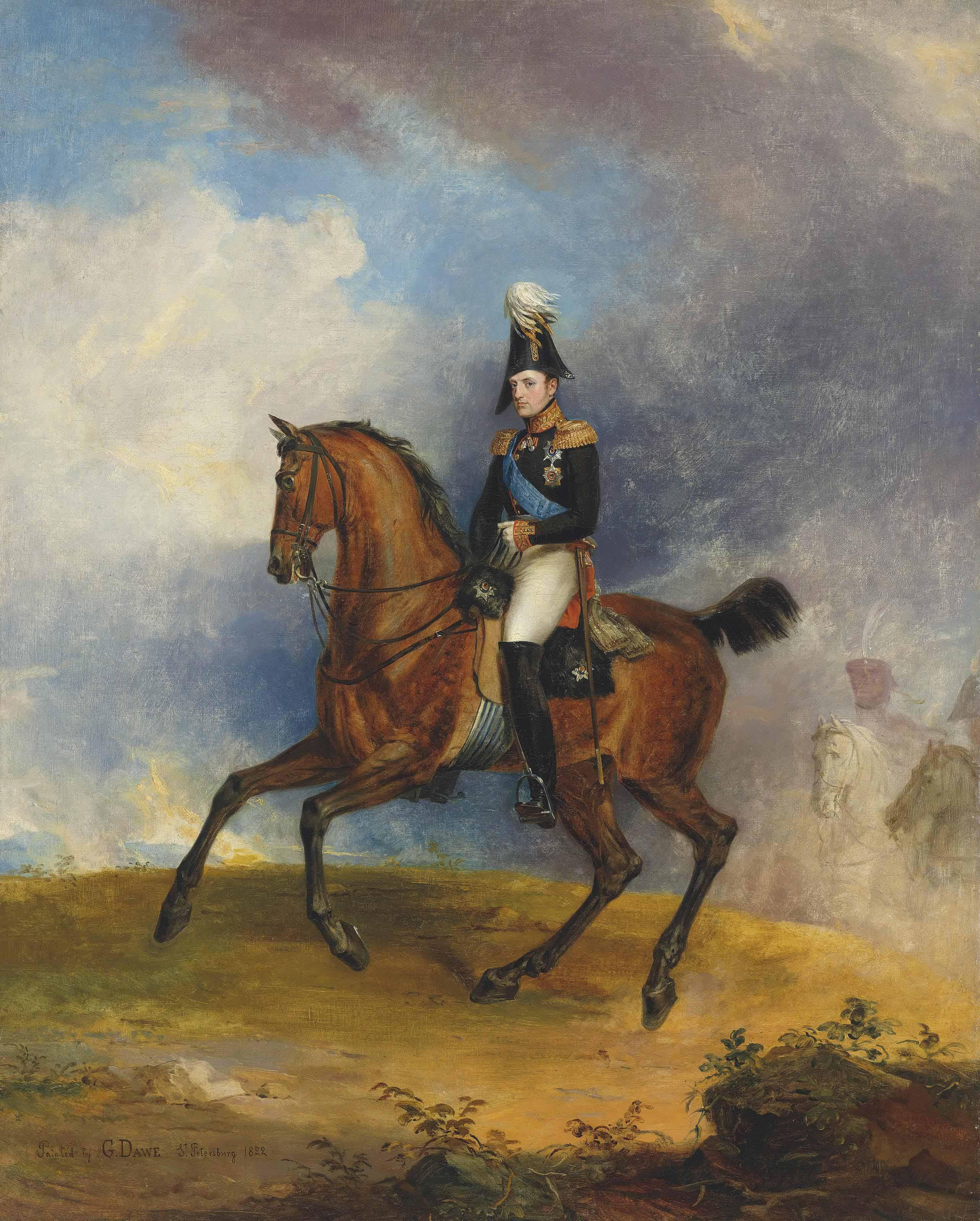George Dawe - Portrait Of Grand Duke Nicholas, Later Emperor Nicholas I (1825-55), On Horseback
