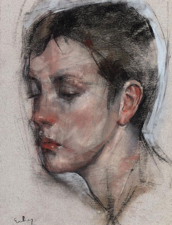 George Dawnay - Portrait study of a girl