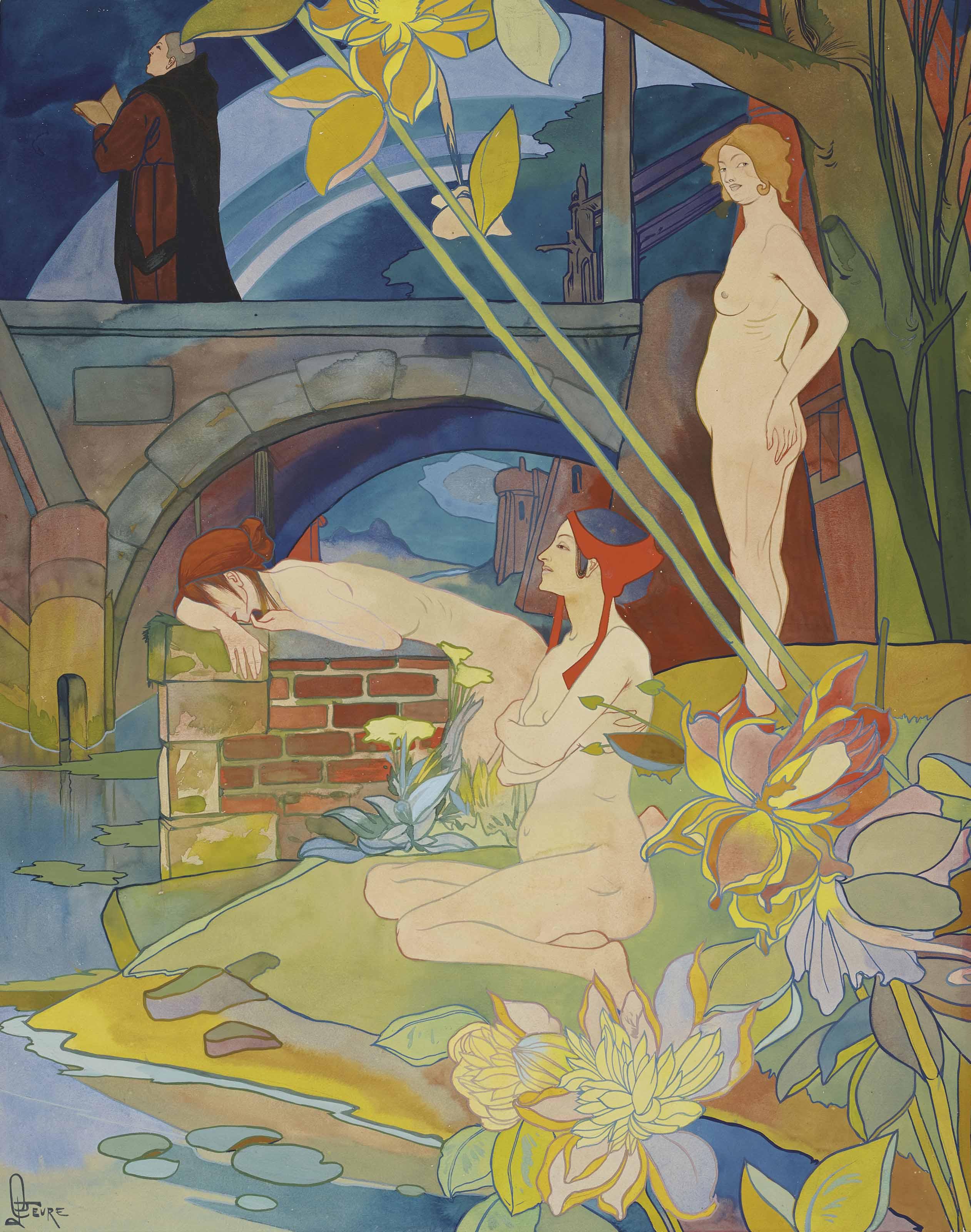 George De Feure - L\'Écu du Diable\' ou \'L\'Hypocrisie\'