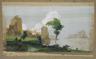 George De Feure - Maisons au bord de l\'eau