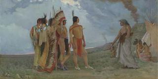 George de Forest Brush - Council of the War Party