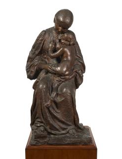 George De Forest Brush - Seated Mother and Child