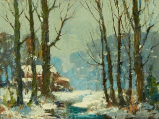 George Demont Otis - After the Snow 12 x 16 in. framed 16 3/4 x 20 3/4 in.