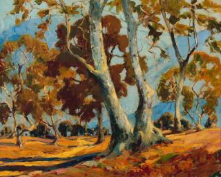 George Demont Otis - Sycamores at El Aliso 24 x 30 in. framed 31 x 37 in.